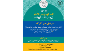 کارگاه تاب آوری در تلاطم(زیست تاب آورانه) برگزار می شود