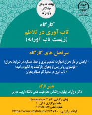 کارگاه تاب آوری در تلاطم(زیست تاب آورانه) برگزار می شود